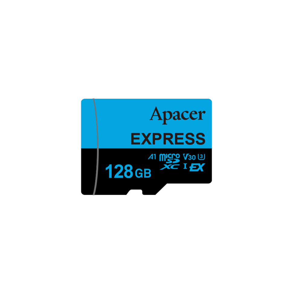 Карта пам'яті microSDXC  (UHS-1 U3) Apacer Express 128Gb class 10 V30 A1  Read/Write:810/700 MB/sec (Compatible with Nintendo Switch 2) (AP128GMCEXG3X17-RA)