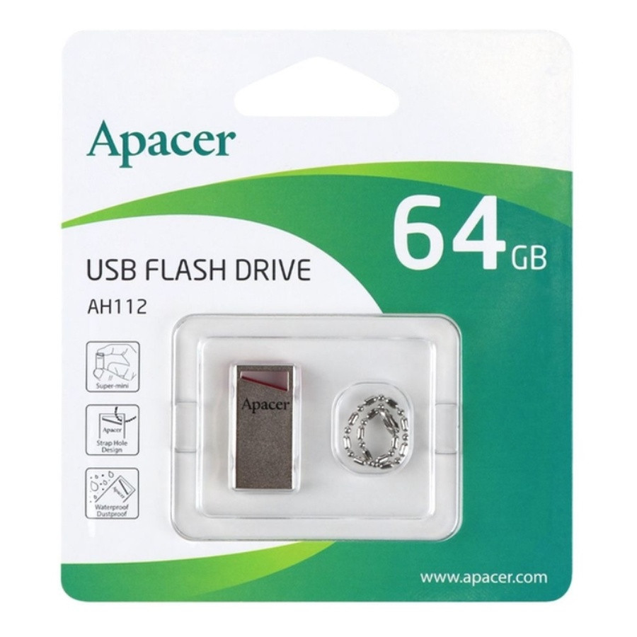 Флеш-накопичувач Apacer USB 2.0 AH112 64GB Red (AP64GAH112R-1)