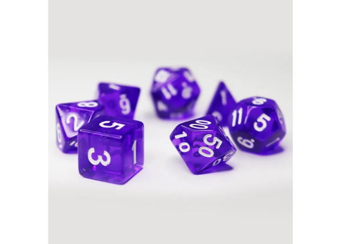 Набір кубиків Transparent 7 Dice Set - Dark purple (7 шт.) (g7dtran08)