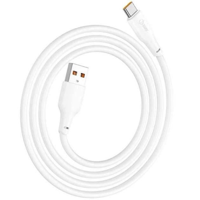 Кабель HOCO X93 USB to Type-C 27W, 1m, TPE, TPE connectors, White (6931474790675)