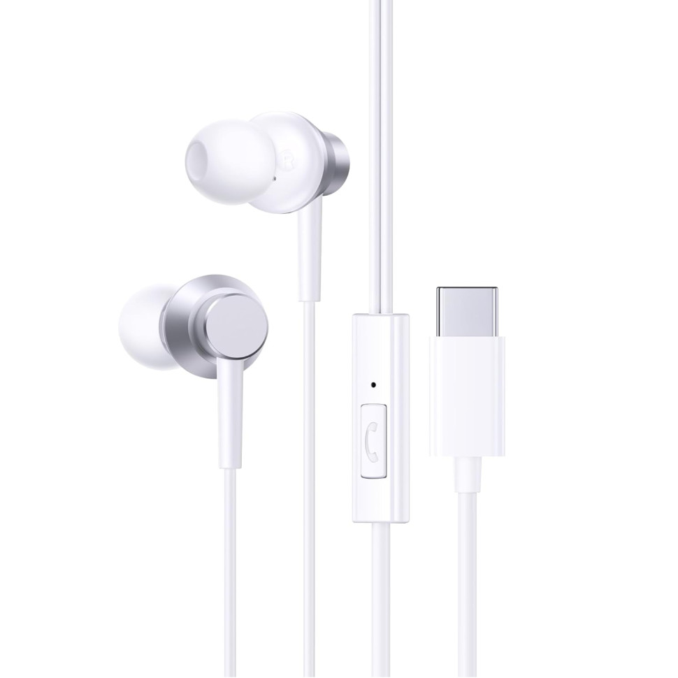 Навушники вакуумні дротові Baseus Encok CZ11 (USB-C підключення) (колір білий)