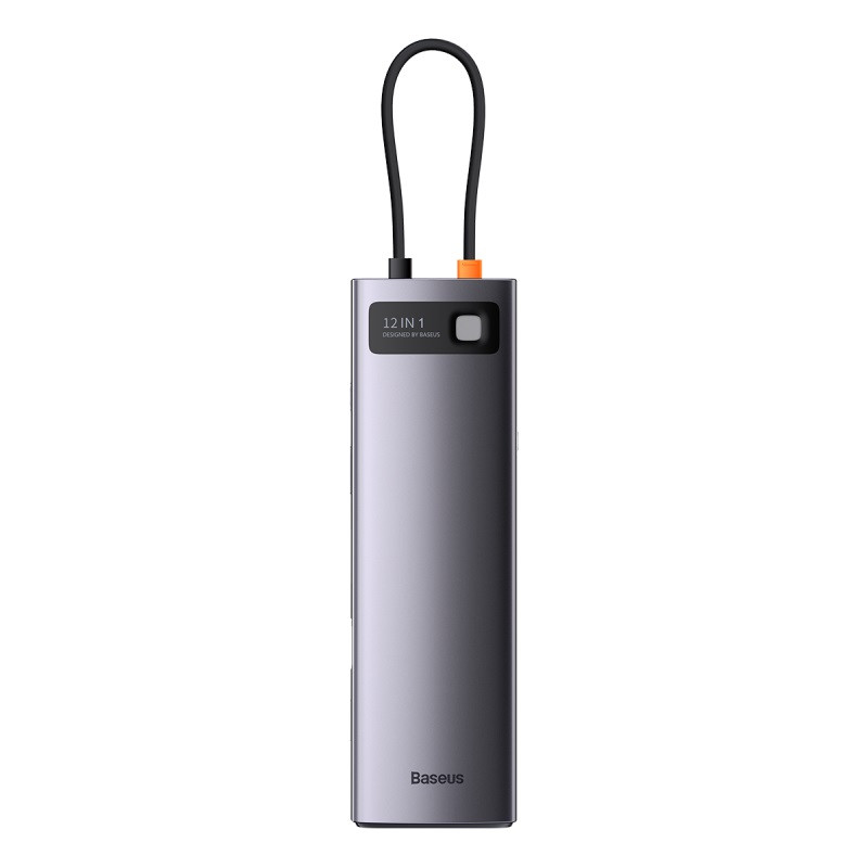 USB-хаб Baseus Metal Gleam Series 12-in-1 Multifunctional Type-C HUB Docking Station Gray (WKWG020213)