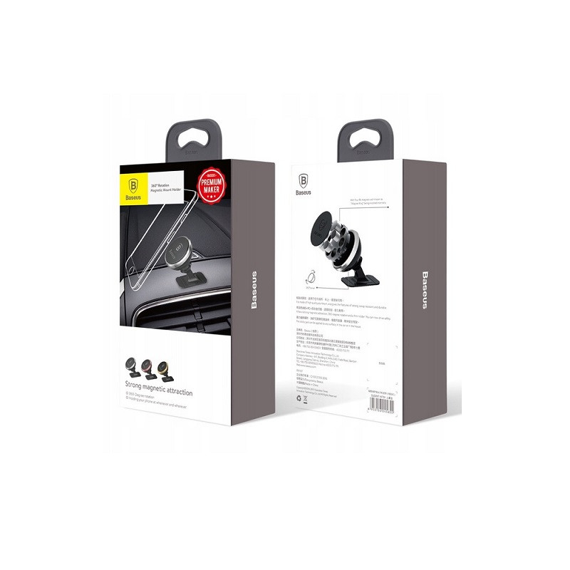 Автотримач для телефона Baseus 360° Adjustable Magnetic Phone Mount Silver (SUCX140012)