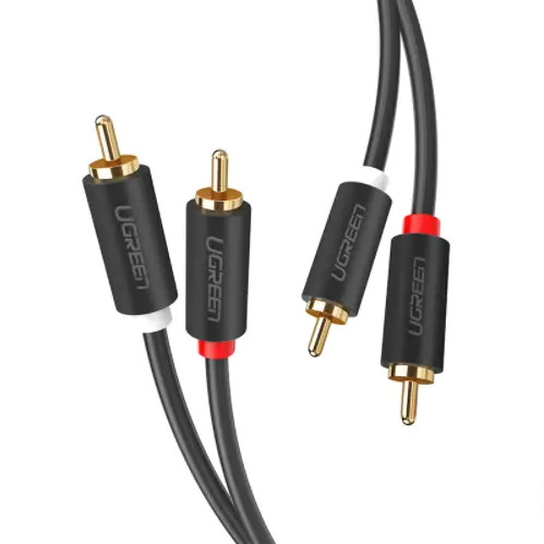 Аудіокабель UGREEN AV104 2RCA Male to 2RCA Male Cable 2m (Black)(UGR-10518) (UGR-10518)