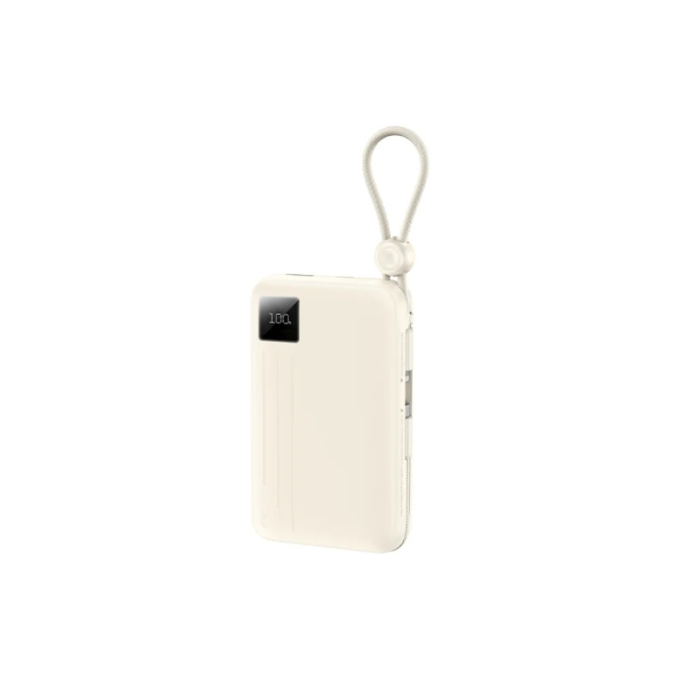 Зовнішній акумулятор REMAX 22.5W Dual cables fast charging power bank 20000mAh FC-15 Beige (6954851254270)