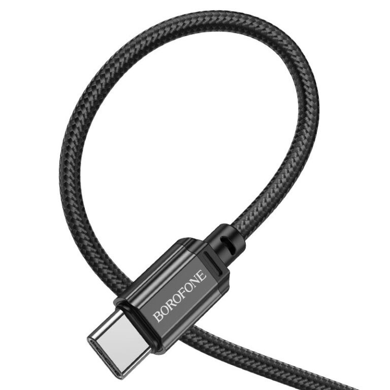 Кабель BOROFONE BX87 Sharp 60W charging data cable for Type-C to Type-C(unpackaged) Black (6974443389067(unp))