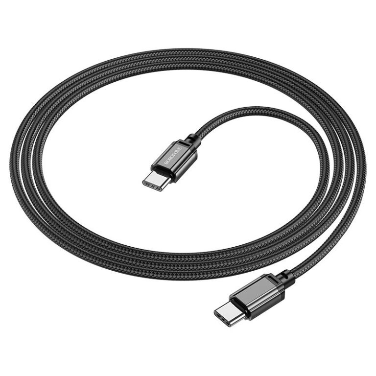 Кабель BOROFONE BX87 Sharp 60W charging data cable for Type-C to Type-C(unpackaged) Black (6974443389067(unp))