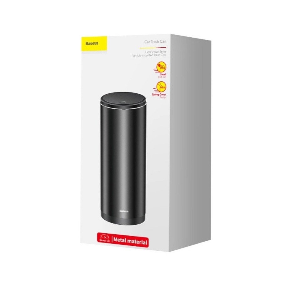 Автомобільний сміттєвий контейнер Baseus Gentleman Style Vehicle-mounted Trash Can（Bag1 roll/30）Black (CRLJT-01)