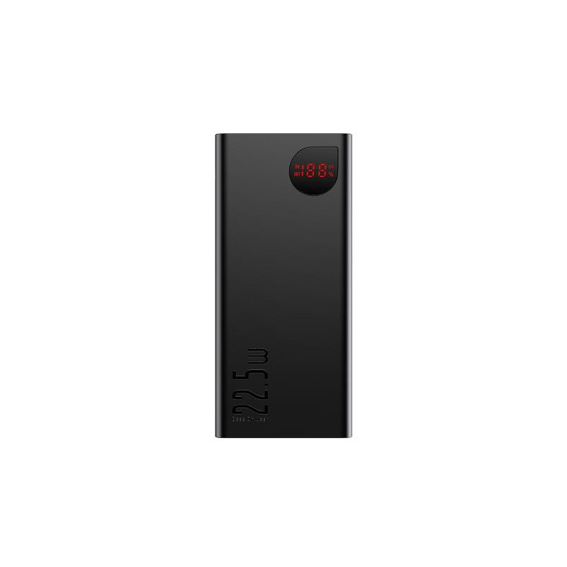 Зовнішній акумулятор Baseus Adaman Metal Digital Display Quick Charge Power Bank 20000mAh 22.5W（2021 Editon）Black (PPAD070101)