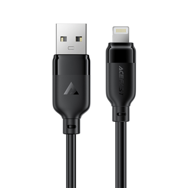 Кабель ACEFAST C16-06, USB to iP, 2.4A, 2m, TPE, TPU connectors, Black (6974316286271)