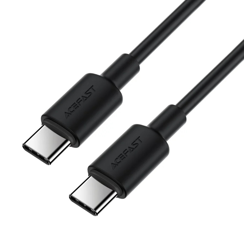 Кабель ACEFAST C25-03 USB-C to USB-C silicone charging data cable Black (6974316287063)