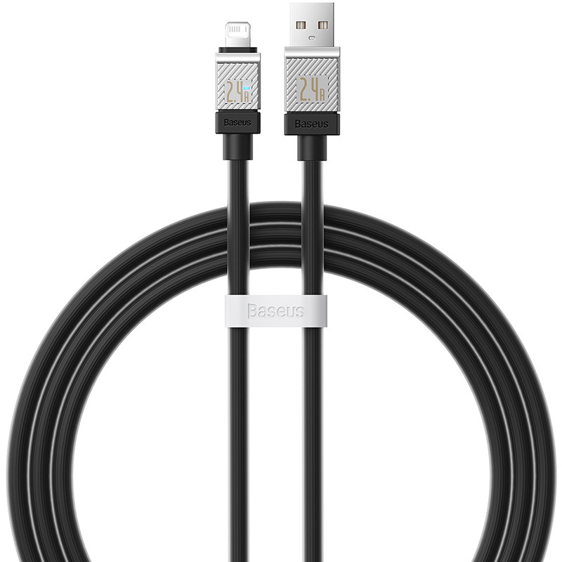 Кабель Baseus CoolPlay Series Fast Charging Cable USB to iP 2.4A 1m Black (CAKW000401)