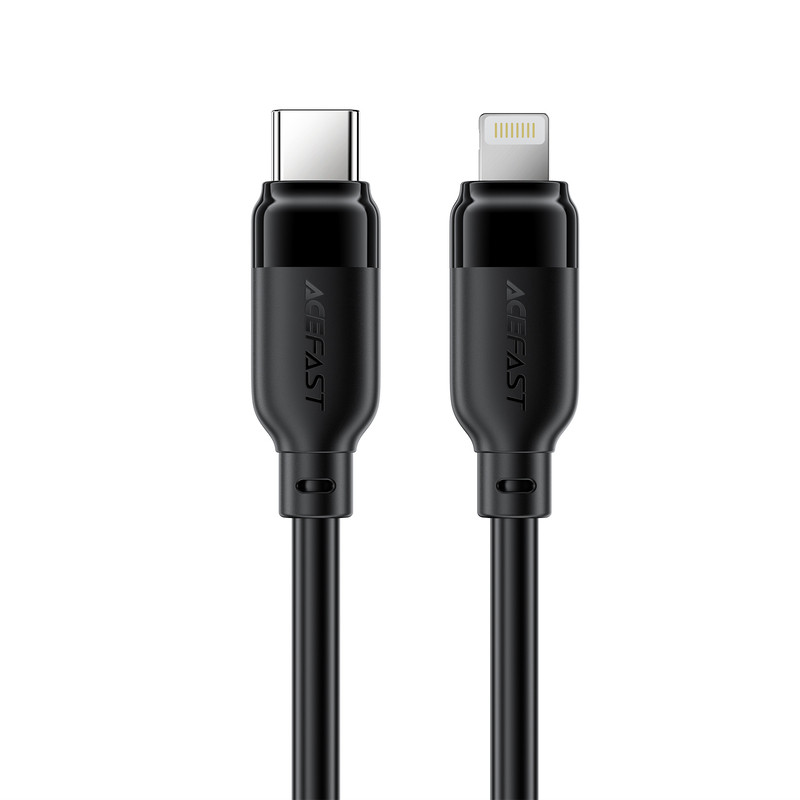 Кабель ACEFAST C16-05, USB to iP, 30W, 2m,TPU, TPU connectors, Black (6974316286288)