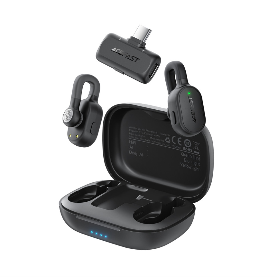 Бездротова мікрофонна система ACEFAST R4 dual-mic (Type-C) Black (6974316286448)