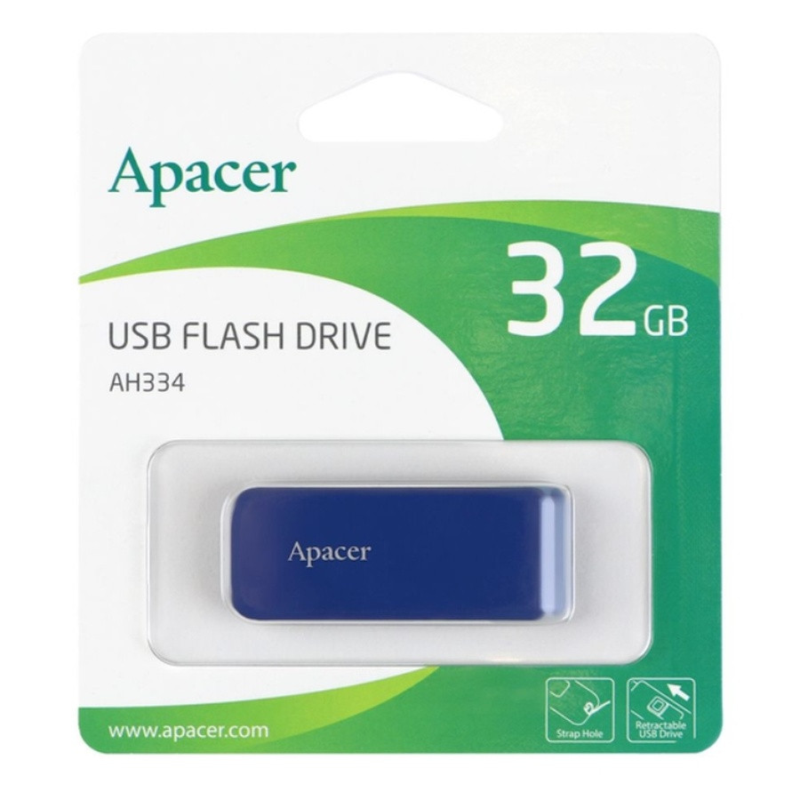 Флеш-накопичувач Apacer USB 2.0 AH334 32Gb Blue (AP32GAH334U-1)