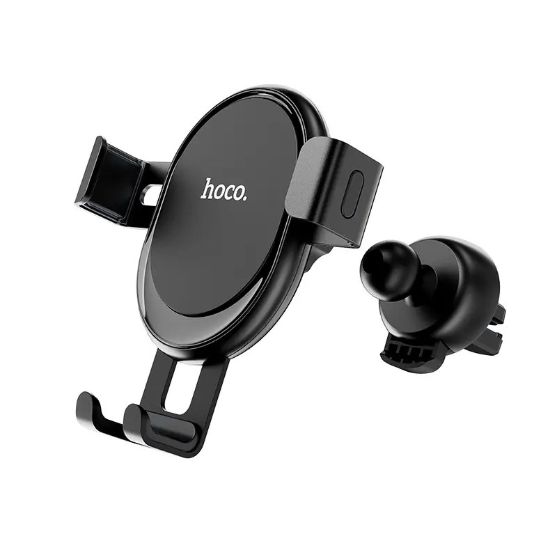 Автотримач для телефона HOCO CA56 Plus Armor metal gravity car holder Black Silver (6931474760296)