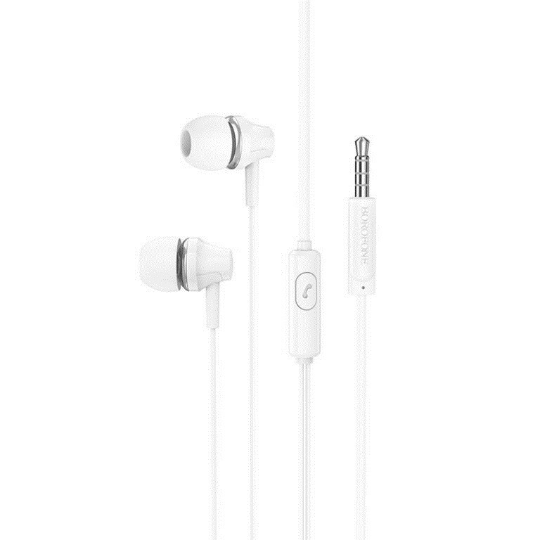 Навушники BOROFONE BM74 Singer universal earphones with microphone White (6974443388237)