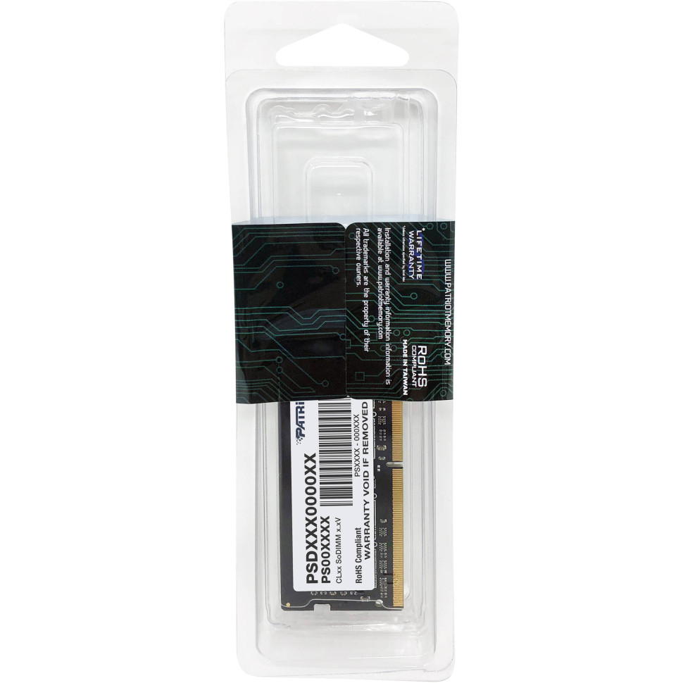 DDR4 Patriot SL 4GB 2666MHz CL19 512X16 21300 МБ/с SODIMM (PSD44G266682S)
