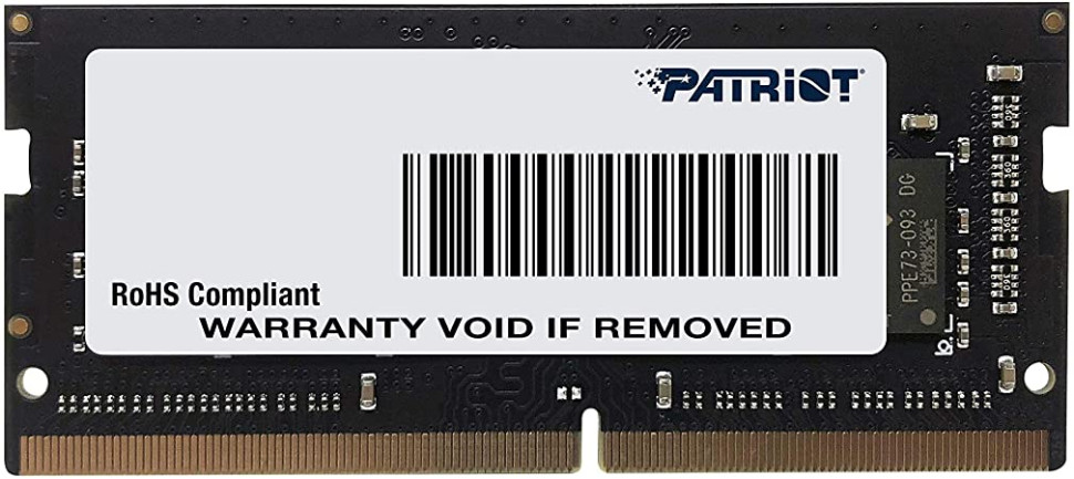 Оперативна пам'ять DDR4 Patriot SL 16GB 2666MHz CL19 1X8 SODIMM (PSD416G26662S)