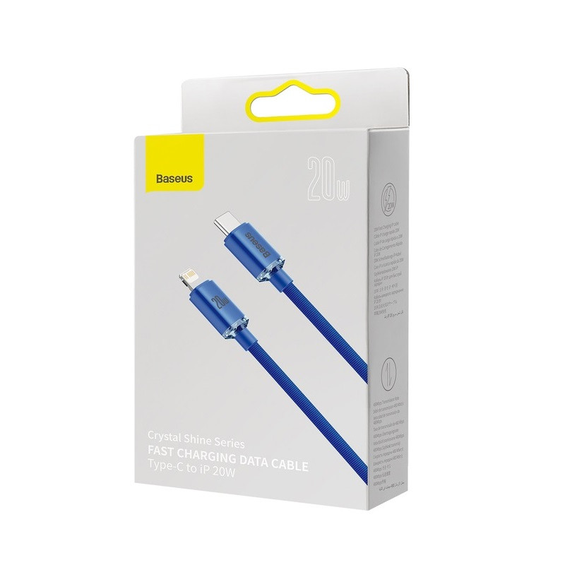 Кабель Baseus Crystal Shine Type-C на Lightning (20W, 2 метри, Blue колір)