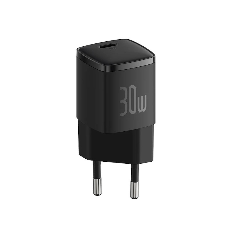 Мережевий зарядний пристрій Baseus Cube Pro Type-C (підтримка PD і QC 30W) (колір чорний)