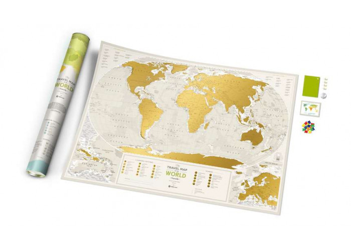 1DEA.me Скретч карта світу Travel Map Geography World (13029)