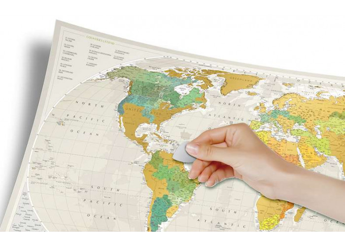 1DEA.me Скретч карта світу Travel Map Geography World (13029)