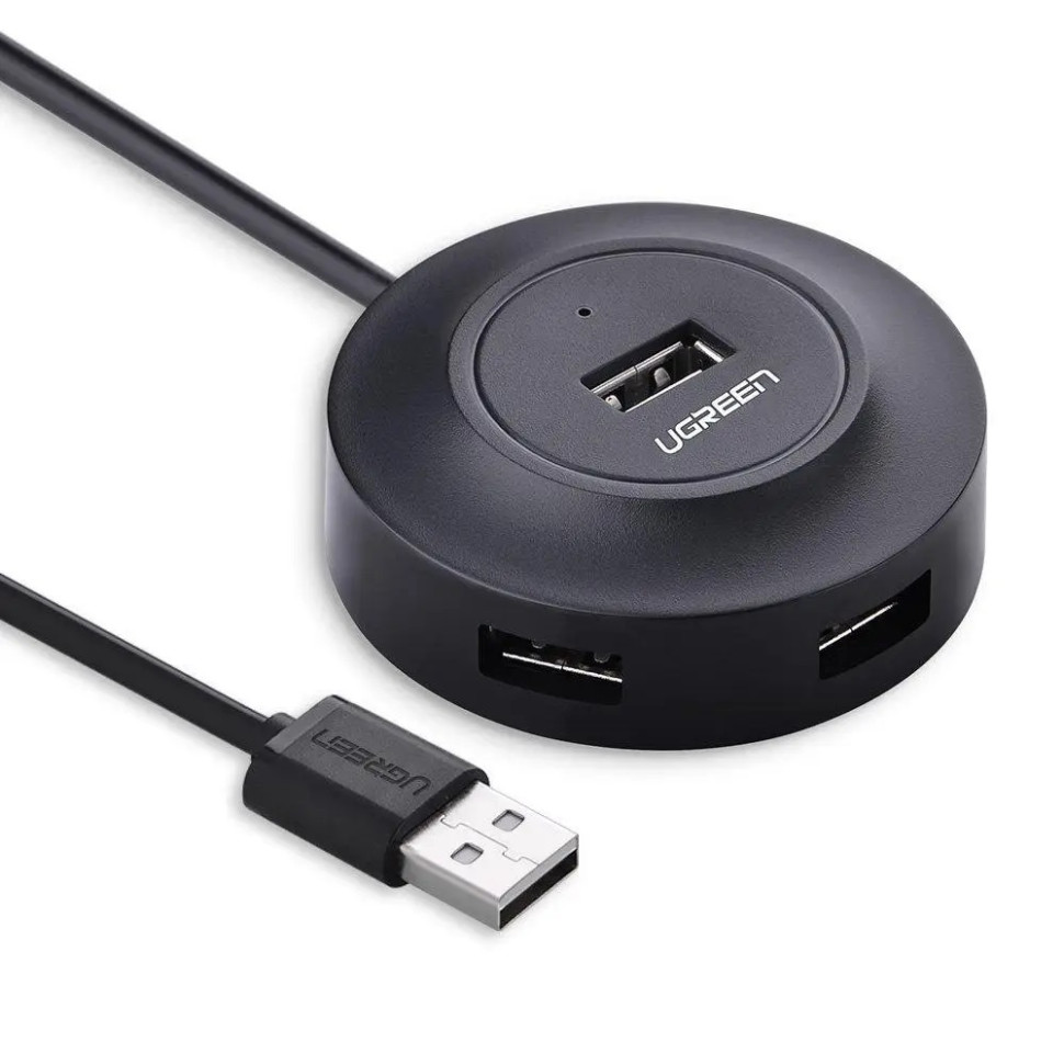 USB-хаб UGREEN USB 2.0 Hub 4 Ports 1m (Black) (UGR-20277)