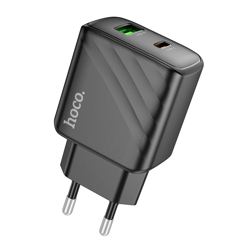 Мережевий зарядний пристрій HOCO CS23A Sunlight dual port PD30W+QC3.0 charger Black (6942007609944)