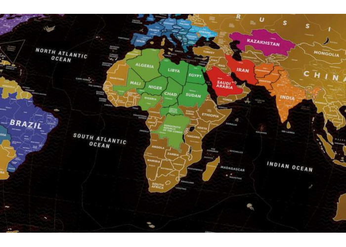 1DEA.me Скретч карта світу Travel Map Black World (13007)
