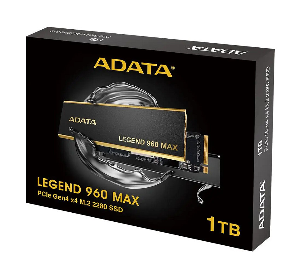 Накопичувач SSD M.2 ADATA LEGEND MAX 960 1TB 2280 PCIe Gen4x4 NVMe 3D NAND Read/Write:7400/6000 MB/sec (ALEG-960M-1TCS)