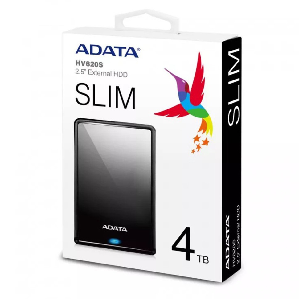 Зовнішній жорсткий диск PHD External 2.5'' ADATA USB 3.1 DashDrive Classic HV620S 4TB Slim Black (AHV620S-4TU31-CBK)
