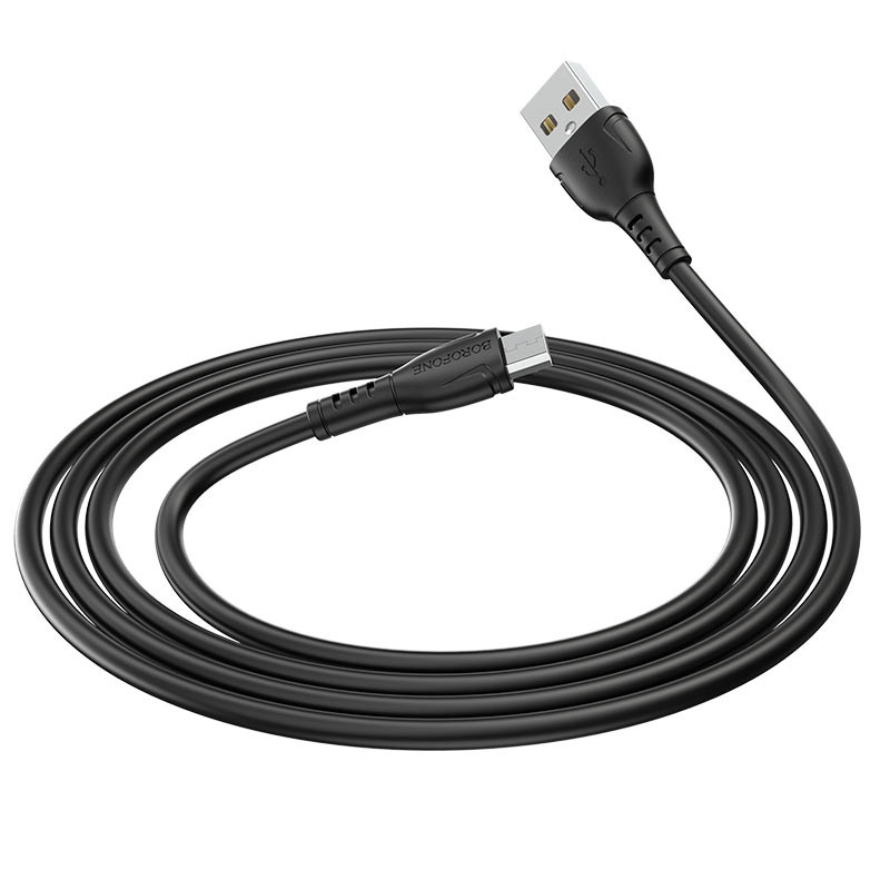 Кабель BOROFONE BX51 Triumph Micro-USB 1m 2.4A Black (6931474743916)