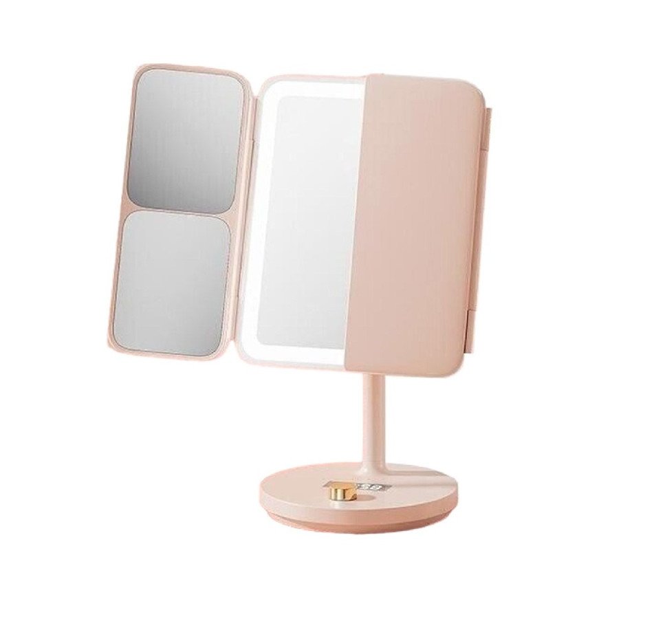 Дзеркало для макіяжу Xiaomi JordanLED table folding cosmetic mirror Pink (NV536)
