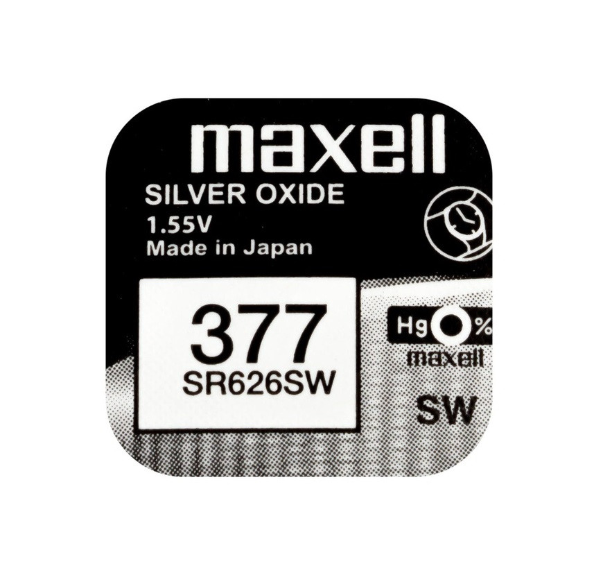 Батарейка MAXELL SR626SW 1PC EU MF (377) A 1шт (M-18292000) (4902580132248)