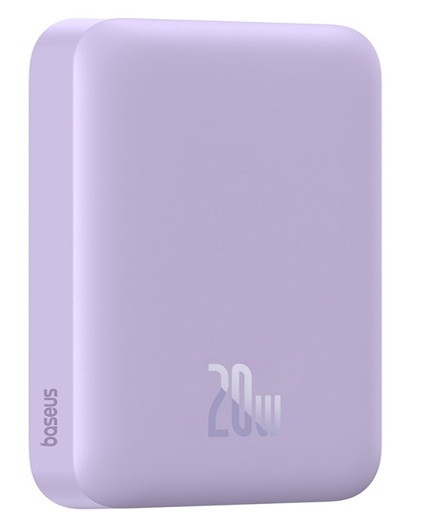 Зовнішній акумулятор Baseus Magnetic Mini Air Wireless Fast Charge Power Bank 6000mAh 20W Nebula Purple（With Simple Series Charging Cable Type-C to (P10059002513-00)