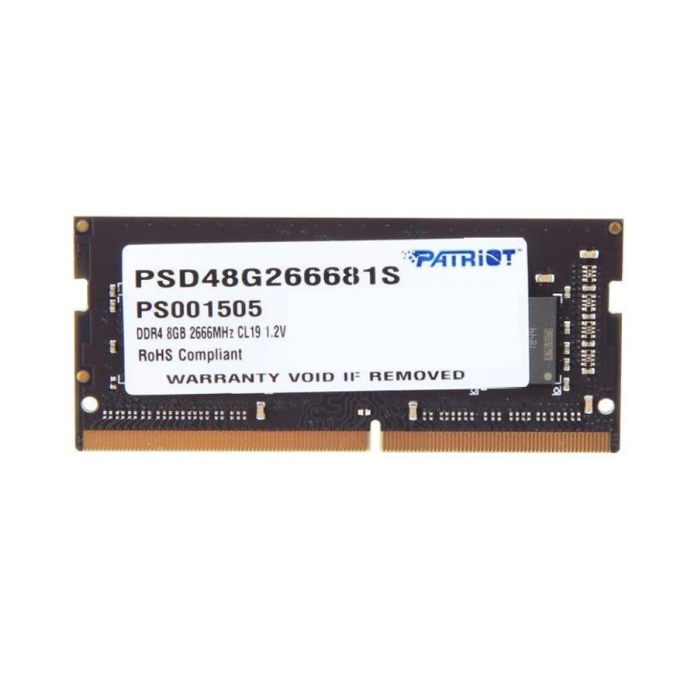 Оперативна пам'ять DDR4 Patriot SL 8GB 2666MHz CL19 SODIMM (PSD48G266681S)