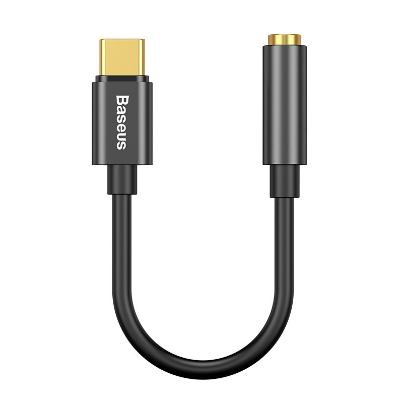 Кабель-перехiдник Baseus Type-C Male to 3.5mm Female Adapter L54 Black (CATL54-01)