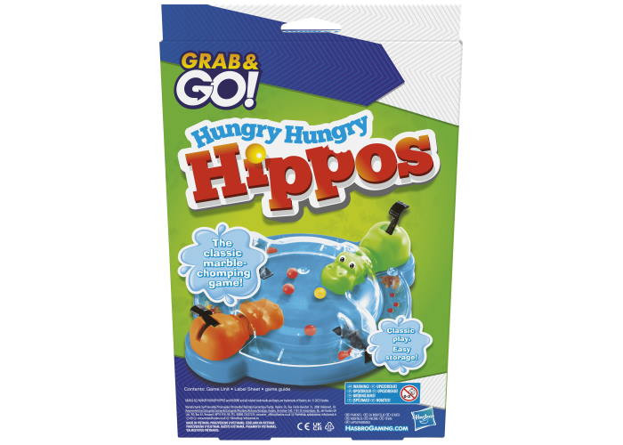 Настільна гра Hasbro Голодні бегемотики (дорожні) (Hungry Hippos Grab and Go) (F8255)