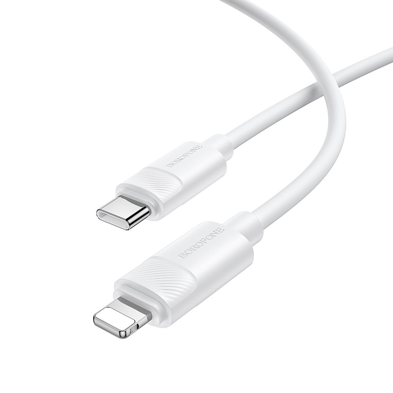 Кабель BOROFONE BX123 Leya PD30W silicone charging data cable iP White (6941991124181)