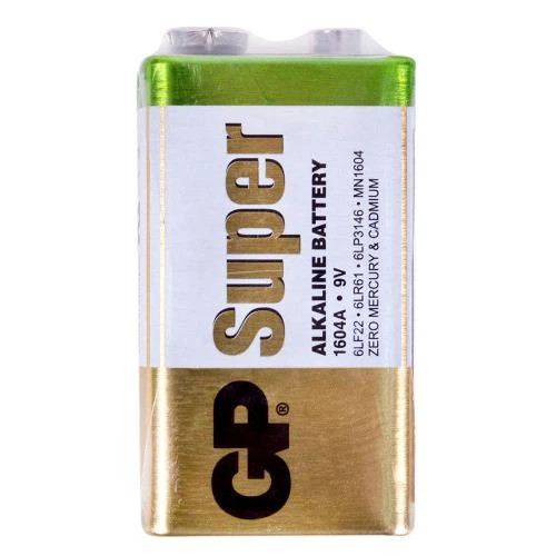 Батарейка крона GP 9V/6LF22 SUPER ALKALINE тех.пак. (1шт) (4891199006500)