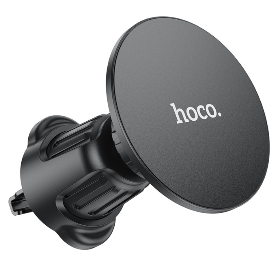 Автотримач для телефона HOCO H12 Fine jade ring magnetic car holder(air outlet) Black (6931474794505)