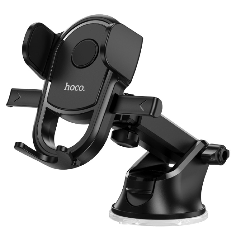 Автотримач для телефона HOCO H5 Integrity one-key car holder(center console) Black (6931474790934)
