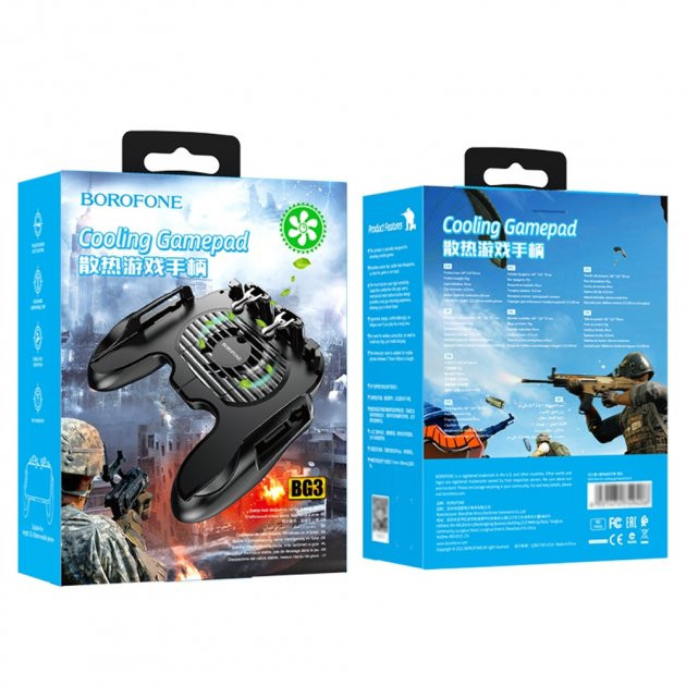 Ігровий контролер BOROFONE BG3 Warrior cooling gamepad Black (6931474749406)