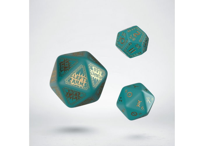 Набір кубиків RuneQuest Turquoise & gold Expansion Dice (3 шт.) (SRQE97)