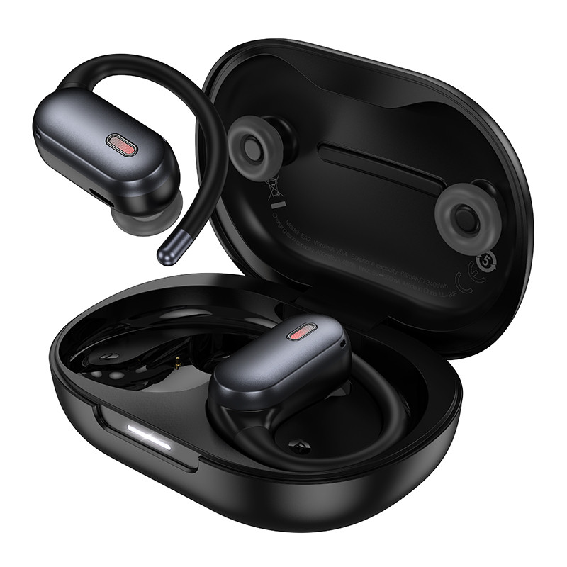 Бездротові навушники TWS HOCO EA7 Suerte ANC+ENC open true wireless BT headset Black (6942007640046)