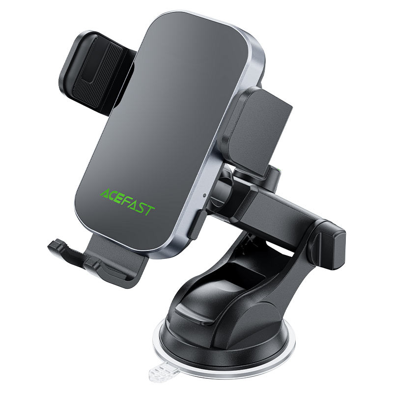 Автотримач для телефона з БЗП ACEFAST D53 wireless charging car holder with electric clamp for dashboard Black (6974316284246)