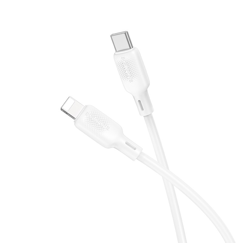 Кабель BOROFONE BX113 Lenny PD silicone charging data cable iP (L=1M) White (6941991115387)
