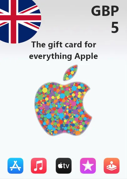 Подарункова карта iTunes 5 GBP Gift Card | United Kingdom обліковий запис тільки (Ключ активації)