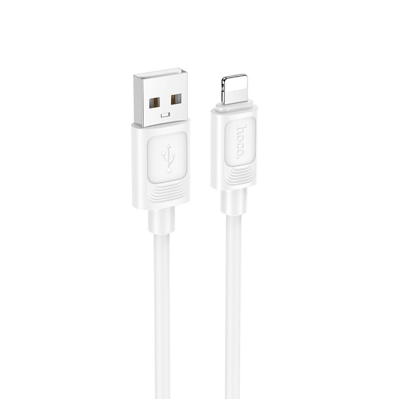 Кабель HOCO X122 Benefit silicone charging data cable iP White (6942007662192)